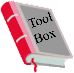 This pink & gray book says Tool Box on the front. It is meant to convey the need for practical ways to walk out the Christian Faith