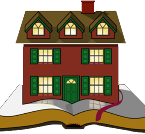 Image of a house sitting on an open bible. Meant to illustrate the idea of foundational living.