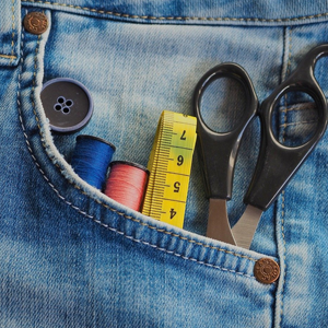 Small tools in pants pocket. Meant to illustrate quick life tools to access as a follower of Jesus