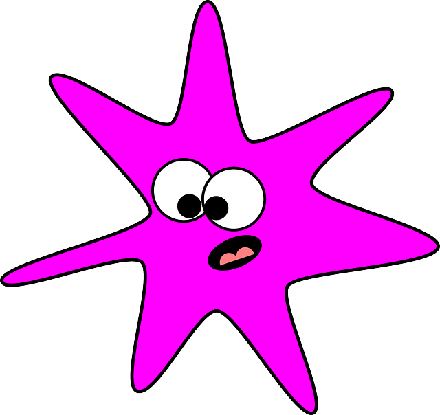 Animated purple star with crazy eyes and mouth. Meant to illustrates triggers in life that shape our mindset.